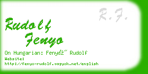 rudolf fenyo business card